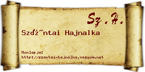Szántai Hajnalka névjegykártya
