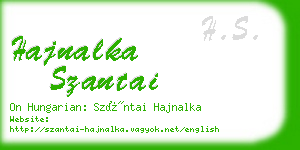 hajnalka szantai business card